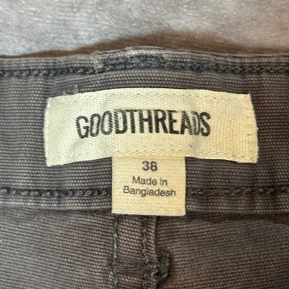 Goodthreads Mens 38 Utility Carpenter Shorts Gray Cotton Blend Casual Comfort - Picture 8 of 9